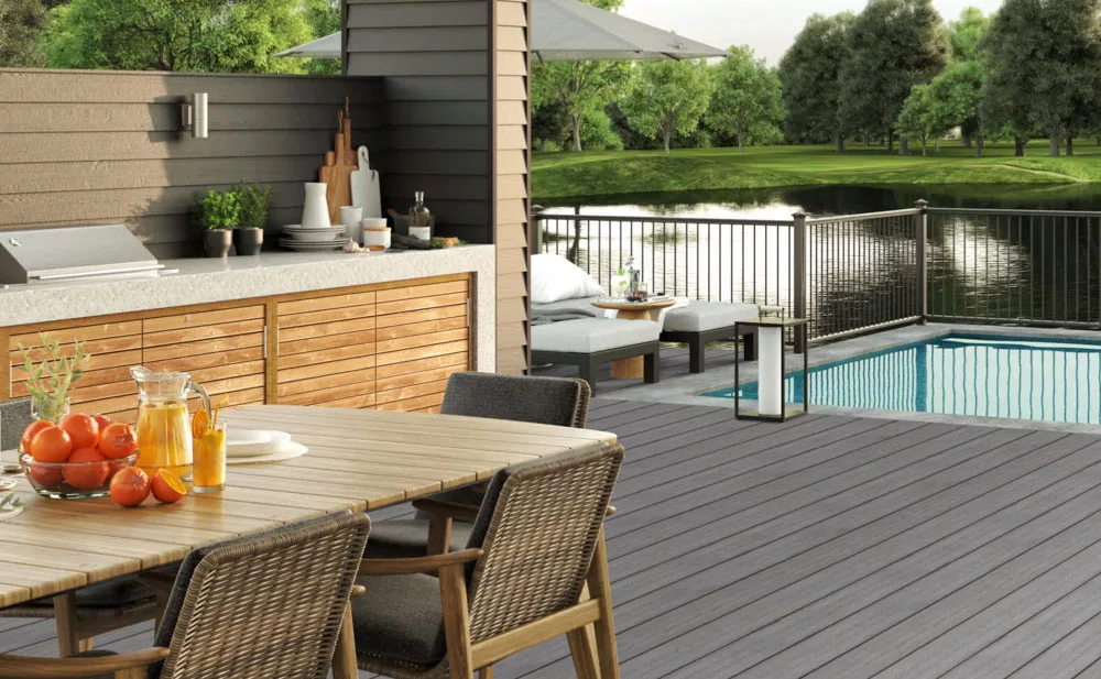 Envision Composite Decking Ridge Collection in Alpine Fog